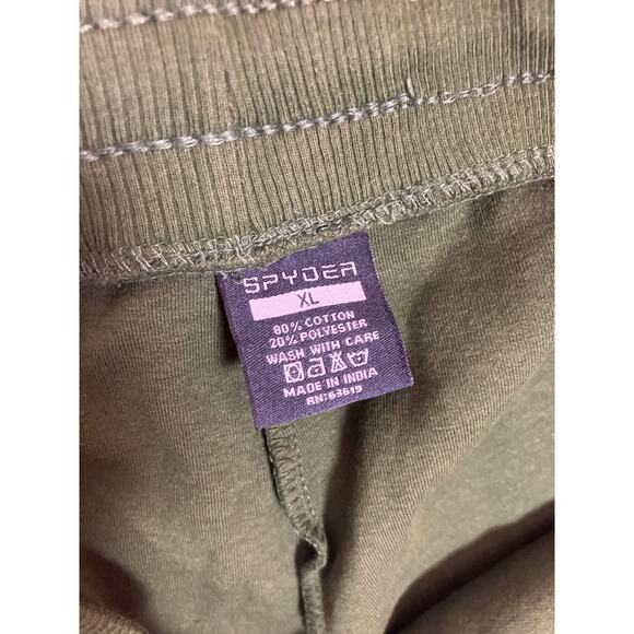 Spyder Performance Sweatshorts Men’s XL Green Cotton Athletic Training Shorts - Picture 2 of 4